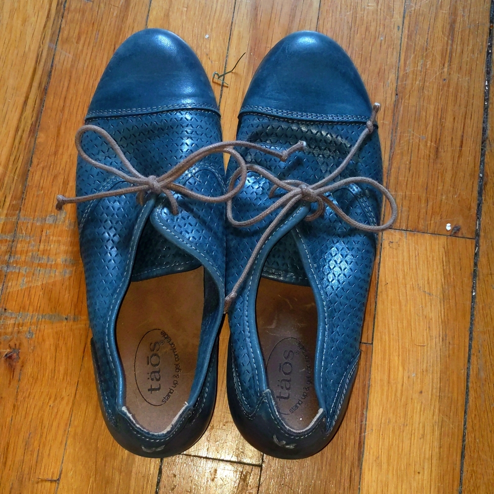 Blue Leather Shoes